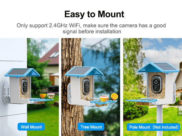 G02 fristrend best bird feeder with camera - esay to mount