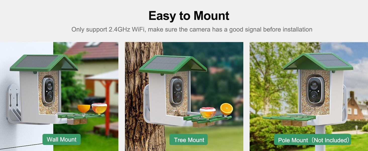 G02 hummingbird feeder with camera - esay to mount