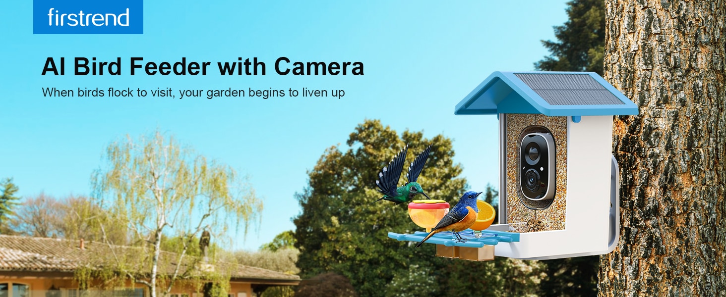G02 solar Best Bird Feeder with Camera blue