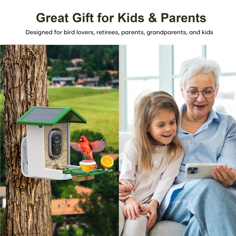 squirrel proof bird feeder - great gift for kids & parents